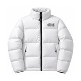 The North Face Hub White Mens Puffer Jacket – Mens Insulated Winter Jacket / Nuptse Puffer Jacket 1996 Retro Coat