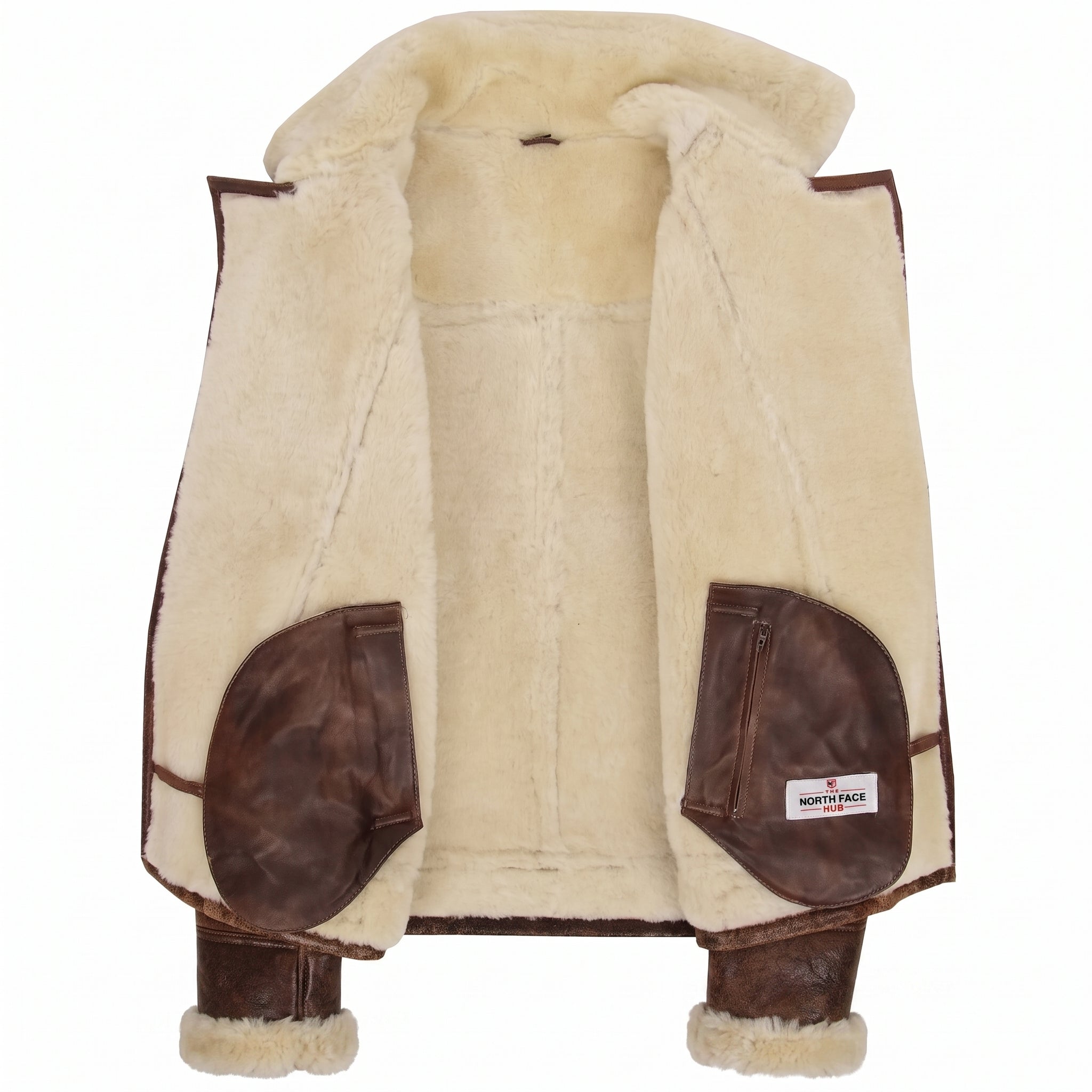 Mens Aviator Sheepskin Pilot Jacket Zenith Vintage Brown