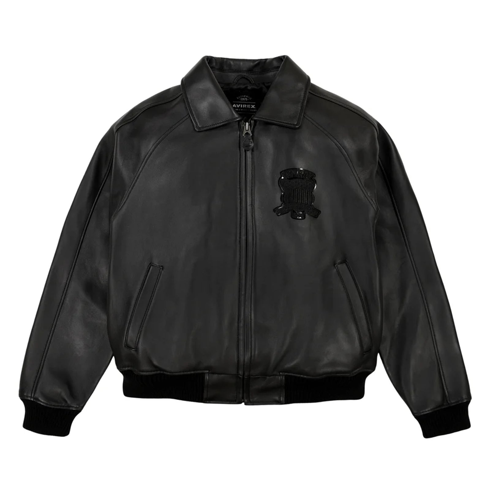 Best Seller Men’s Iconic Avirex Leather Jacket Black American Flight Jacket
