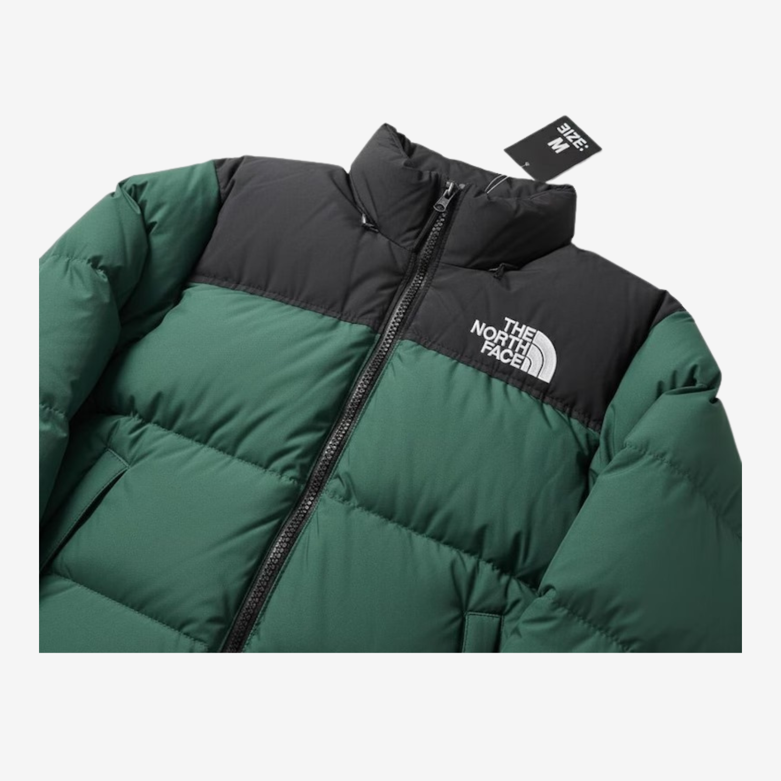 The North Face Nuptse 700 Puffer Jacket | Green and Black 1996 Retro Down Coat | Unisex Winter Streetwear | Warm Snow Jacket | Gift for Him / Her