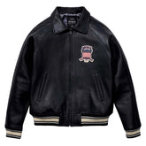 Best Seller Men’s Iconic Avirex Leather Jacket Black Leather Bomber Jacket Aviator Style