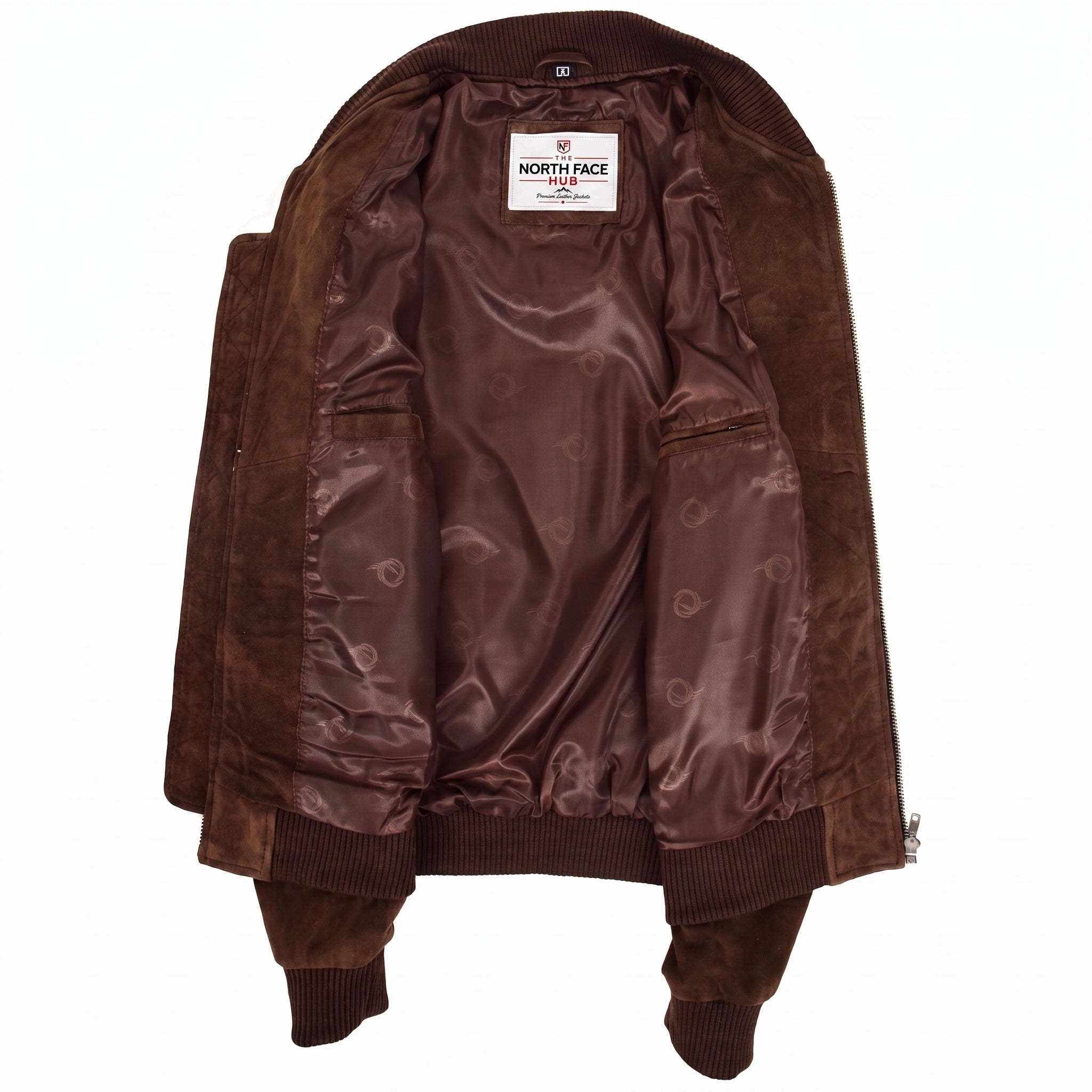 Mens Suede MA-1 Bomber Jacket Trevor Zenith Brown