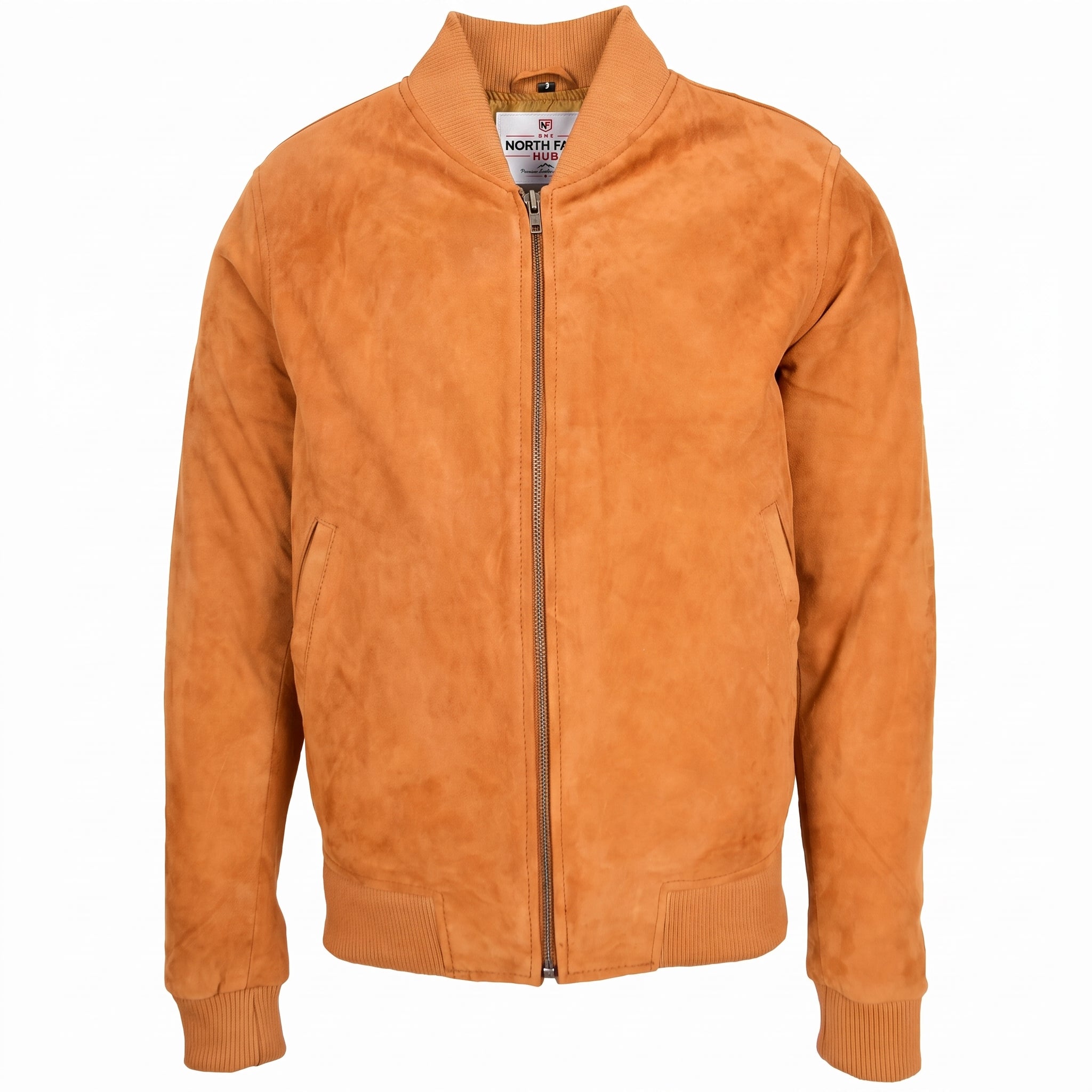 Mens Suede MA-1 Bomber Jacket Trevor Dynamo Tan