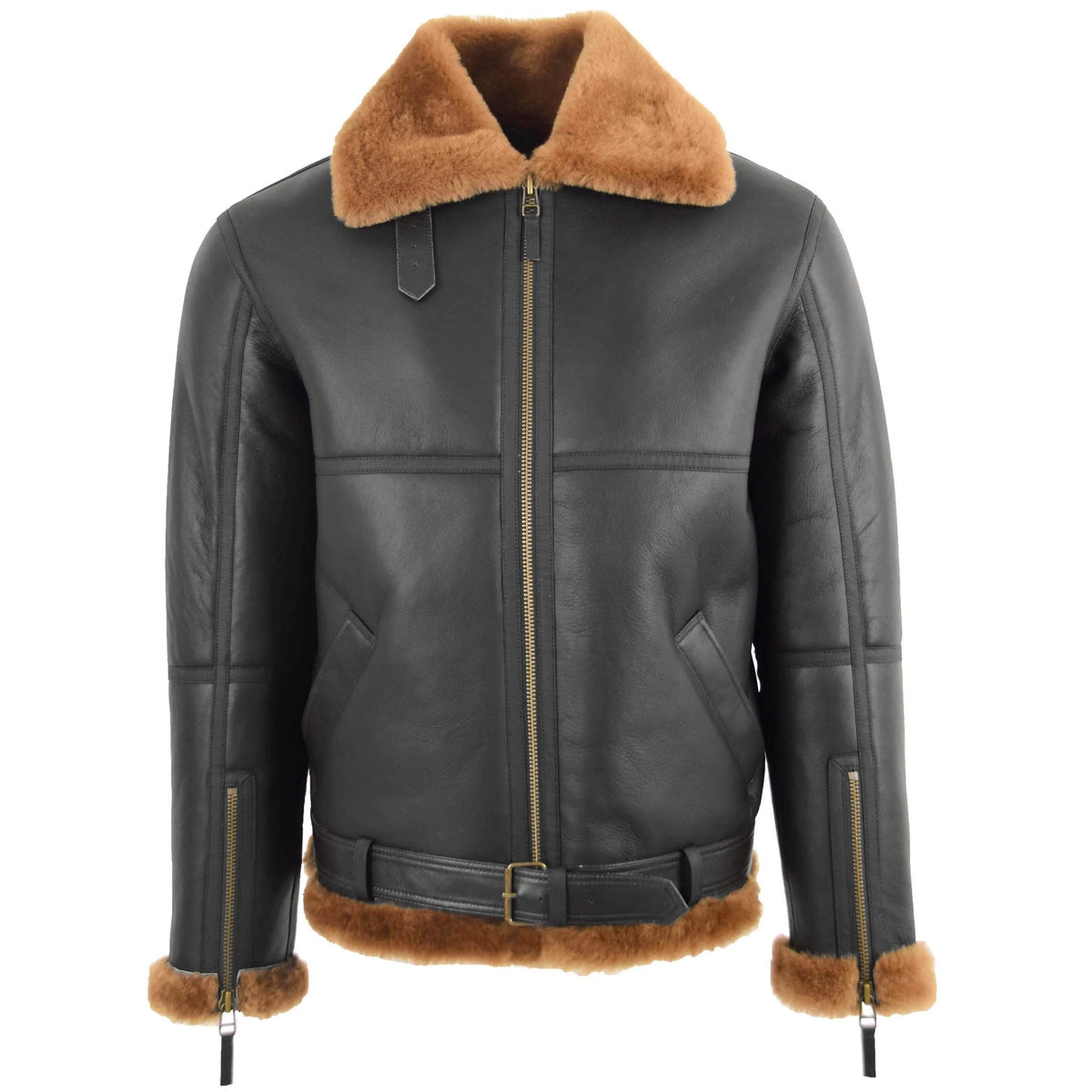 Original RAF Flying Sheepskin Jacket Tyler Zenith Brown Ginger