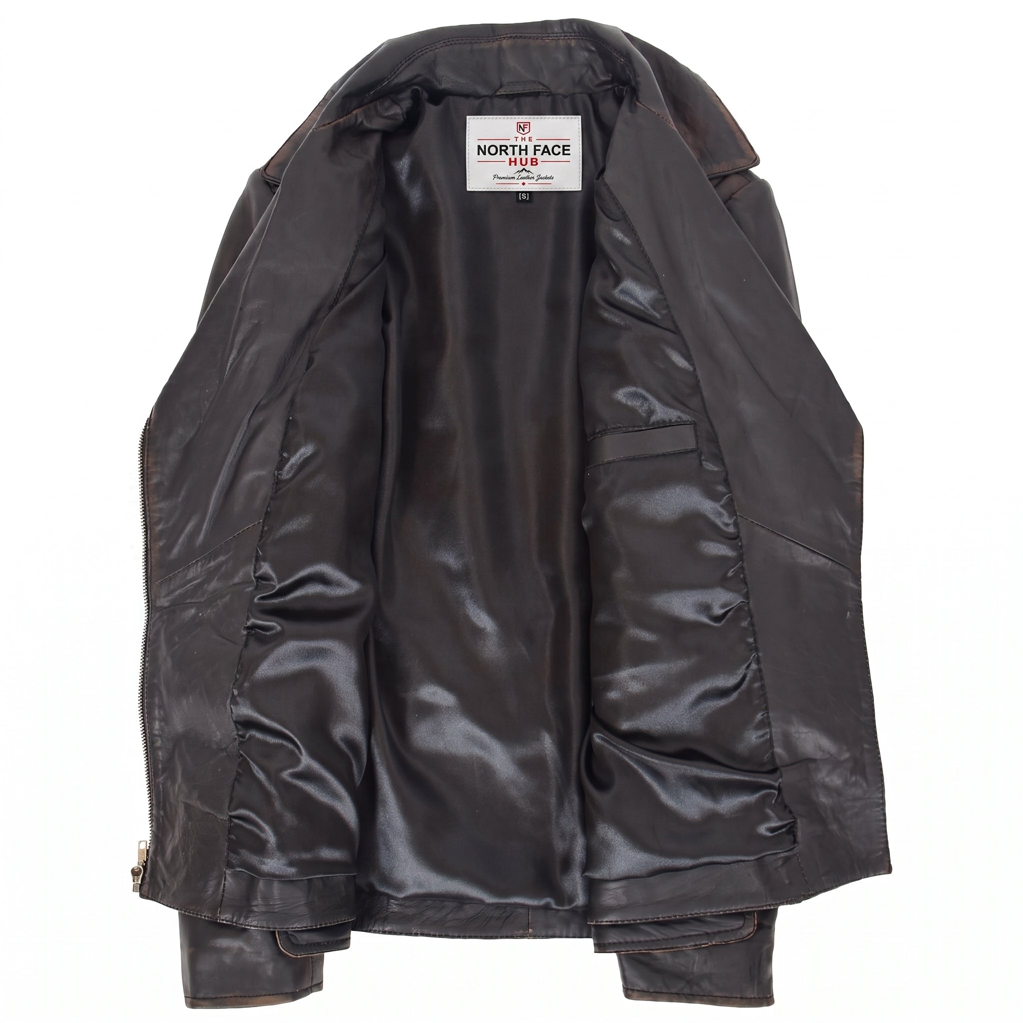 Womens Leather Hip Length Biker Jacket Celia Paradox Rub Off