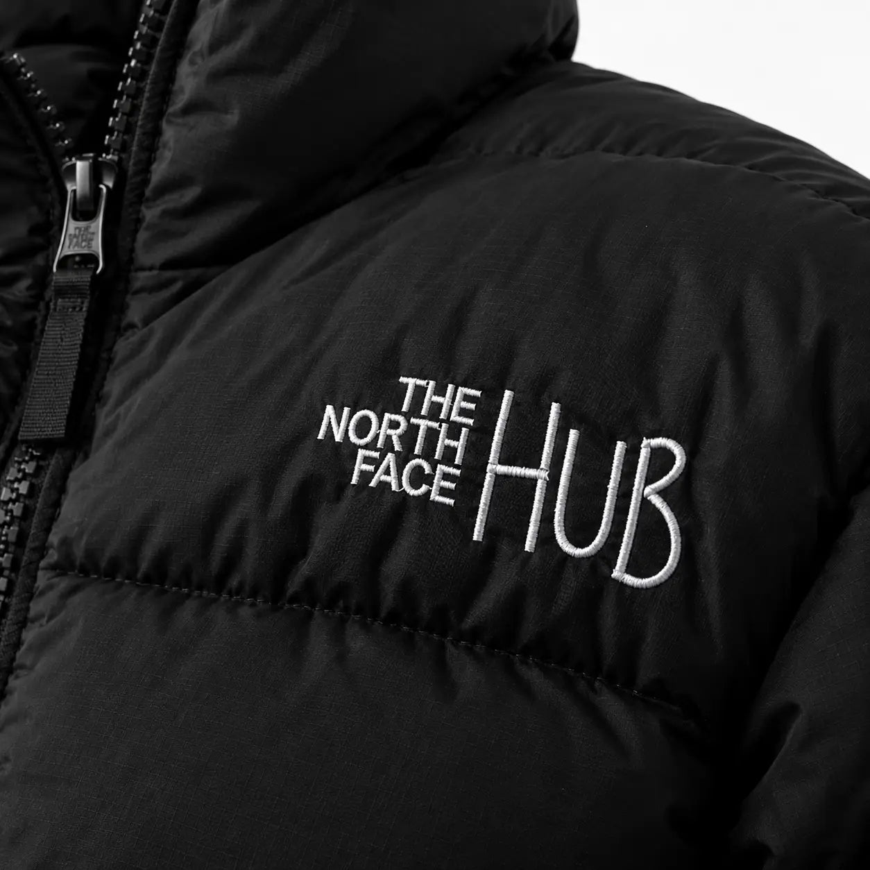 The North Face Hub Black Mens Puffer Jacket – Mens Insulated Winter Jacket / Nuptse Black Puffer Jacket 1996 Retro Coat