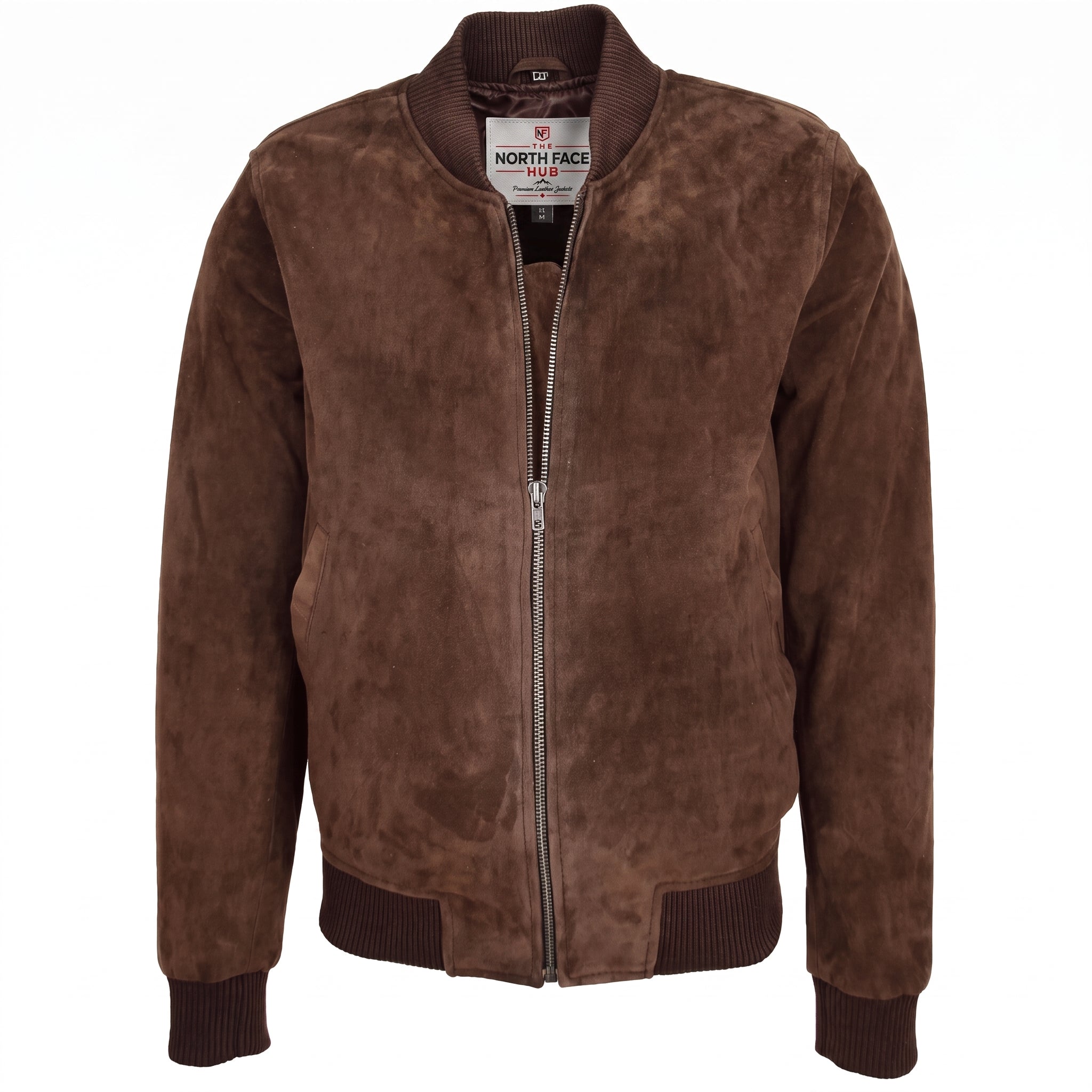 Mens Suede MA-1 Bomber Jacket Trevor Zenith Brown
