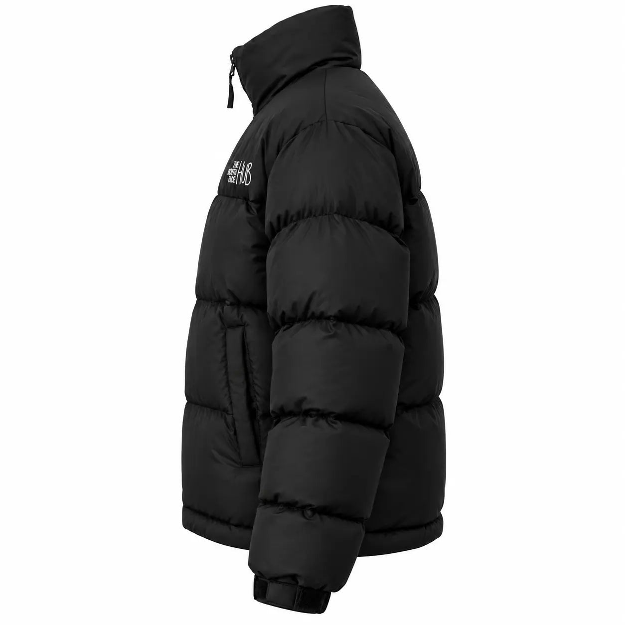 The North Face Hub Black Mens Puffer Jacket – Mens Insulated Winter Jacket / Nuptse Black Puffer Jacket 1996 Retro Coat