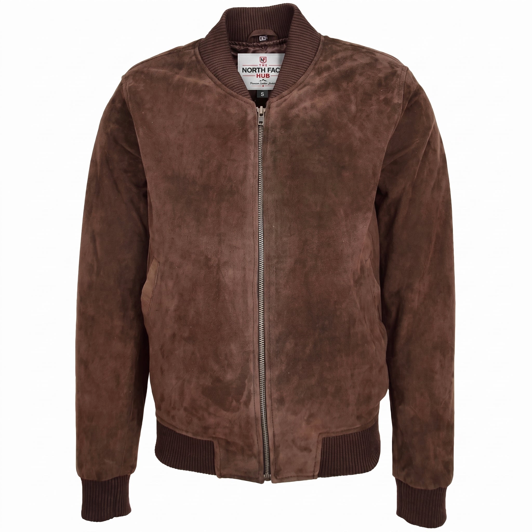 Mens Suede MA-1 Bomber Jacket Trevor Zenith Brown