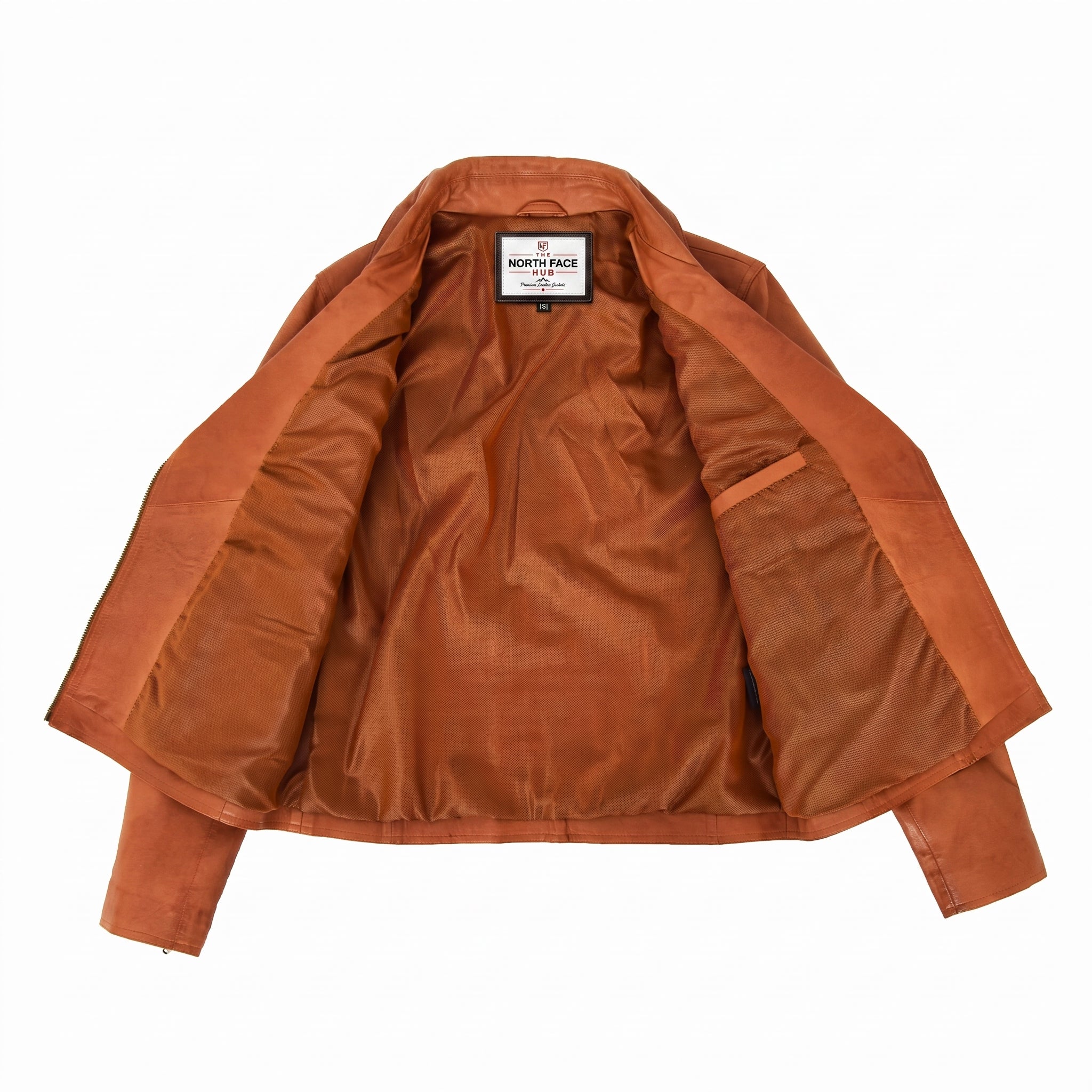 Womens Soft Leather Cross Zip Biker Jacket Lola Dynamo Tan