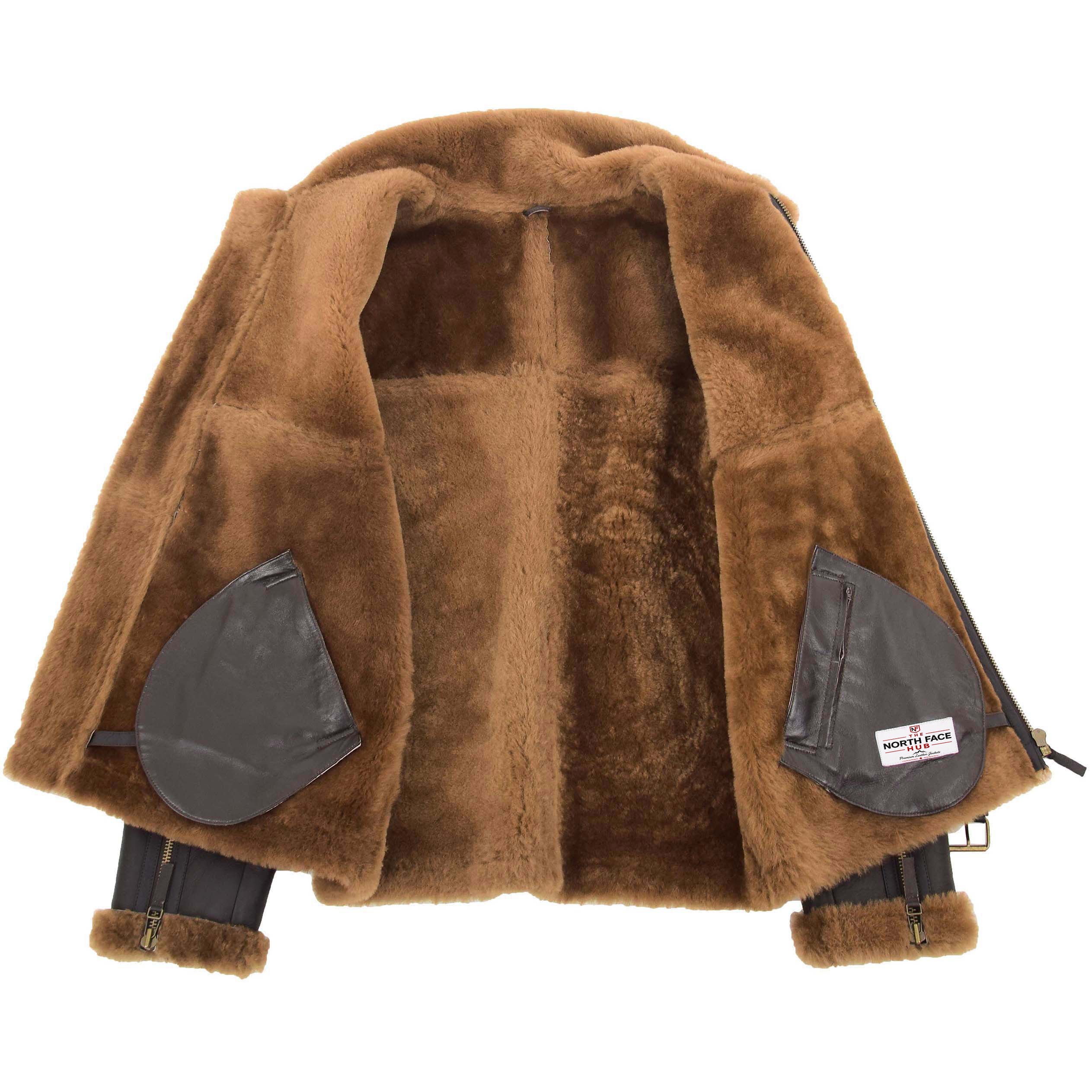 Original RAF Flying Sheepskin Jacket Tyler Zenith Brown Ginger