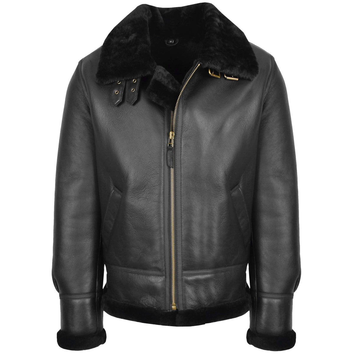 Mens Classic B3 Original Sheepskin Jacket Nova Black