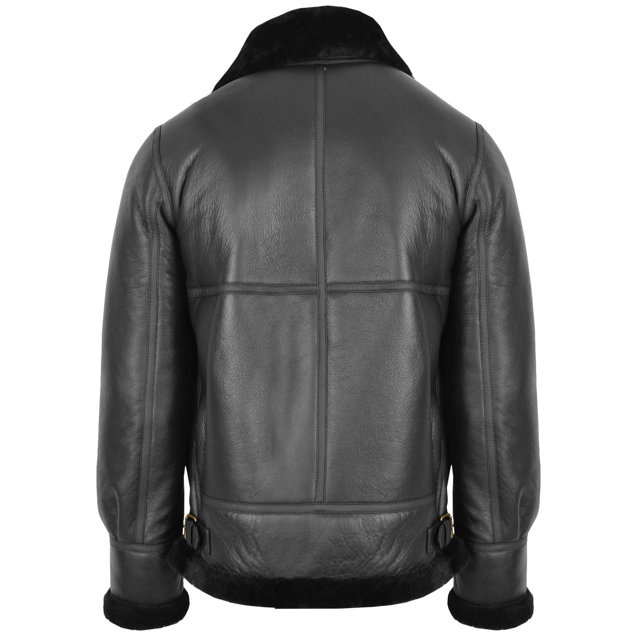 Mens Classic B3 Original Sheepskin Jacket Nova Black