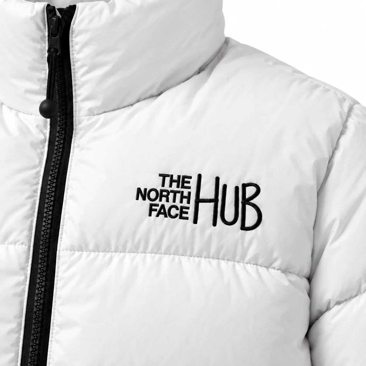 The North Face Hub White Mens Puffer Jacket – Mens Insulated Winter Jacket / Nuptse Puffer Jacket 1996 Retro Coat