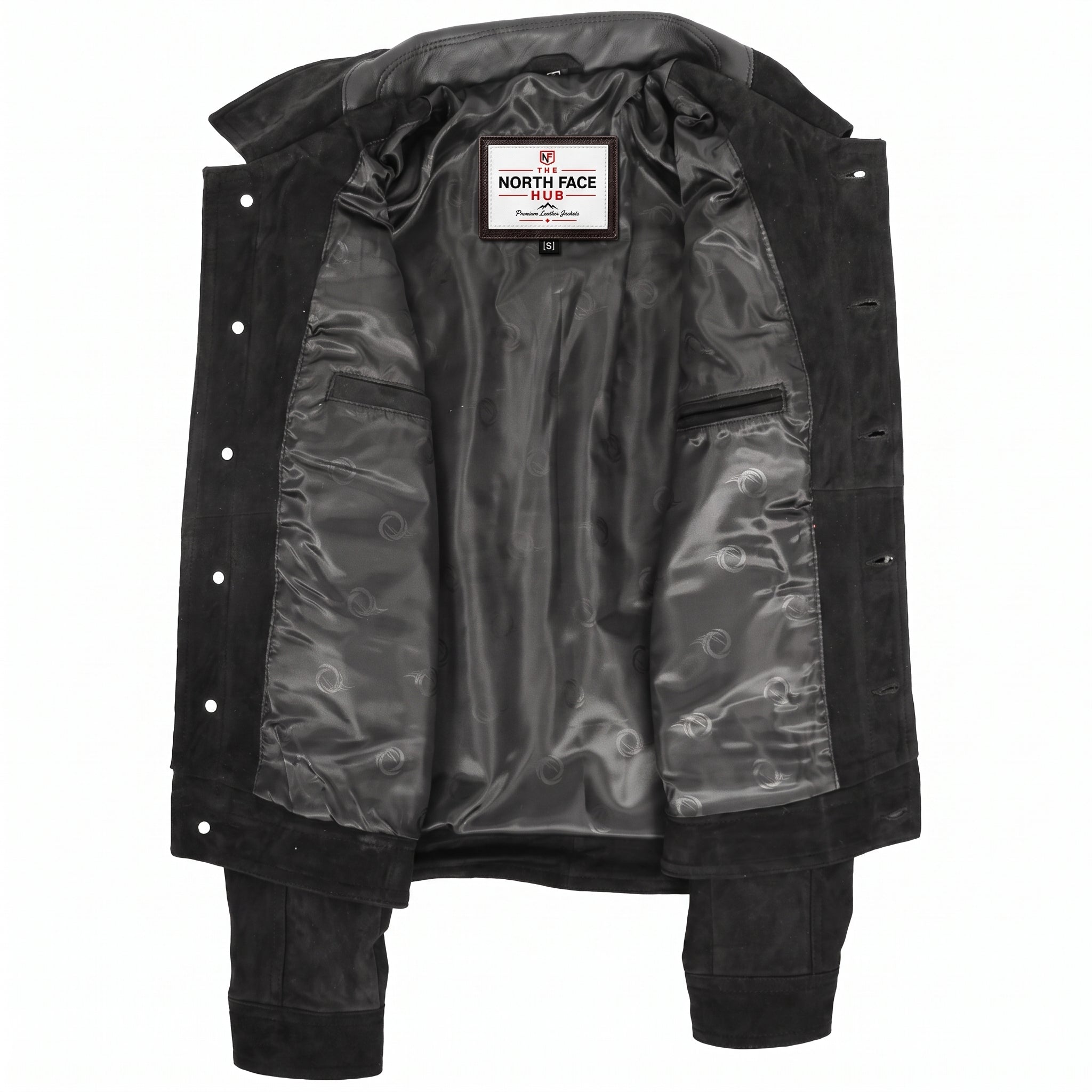 Mens Real Suede Trucker Harrington Jacket Daryl Nova Black