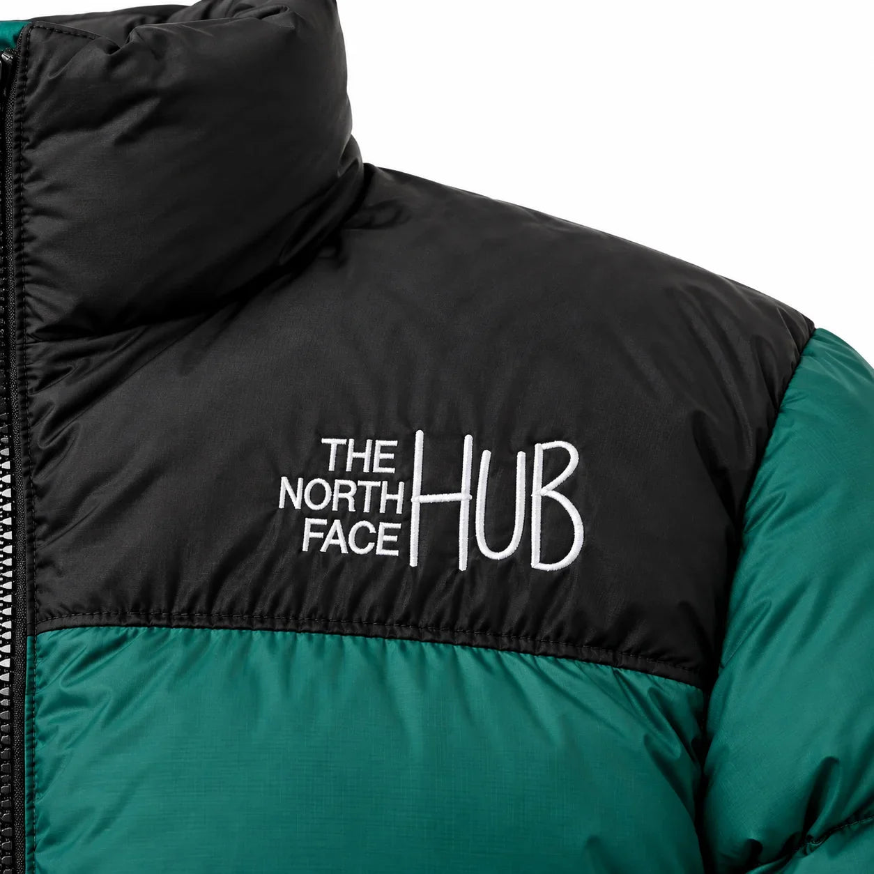 The North Face Hub Green Mens Puffer Jacket – Mens Insulated Winter Jacket / Nuptse Puffer Jacket 1996 Retro Coat