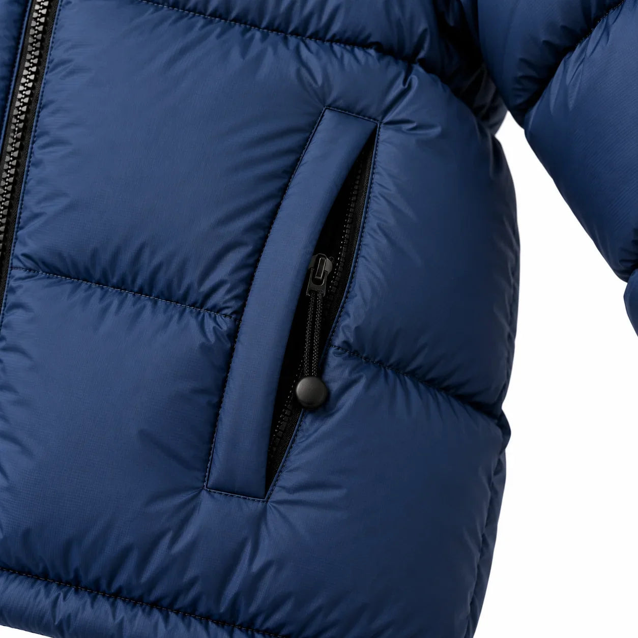 The North Face Hub Blue Mens Puffer Jacket – Mens Insulated Winter Jacket / Nuptse Puffer Jacket 1996 Retro Coat