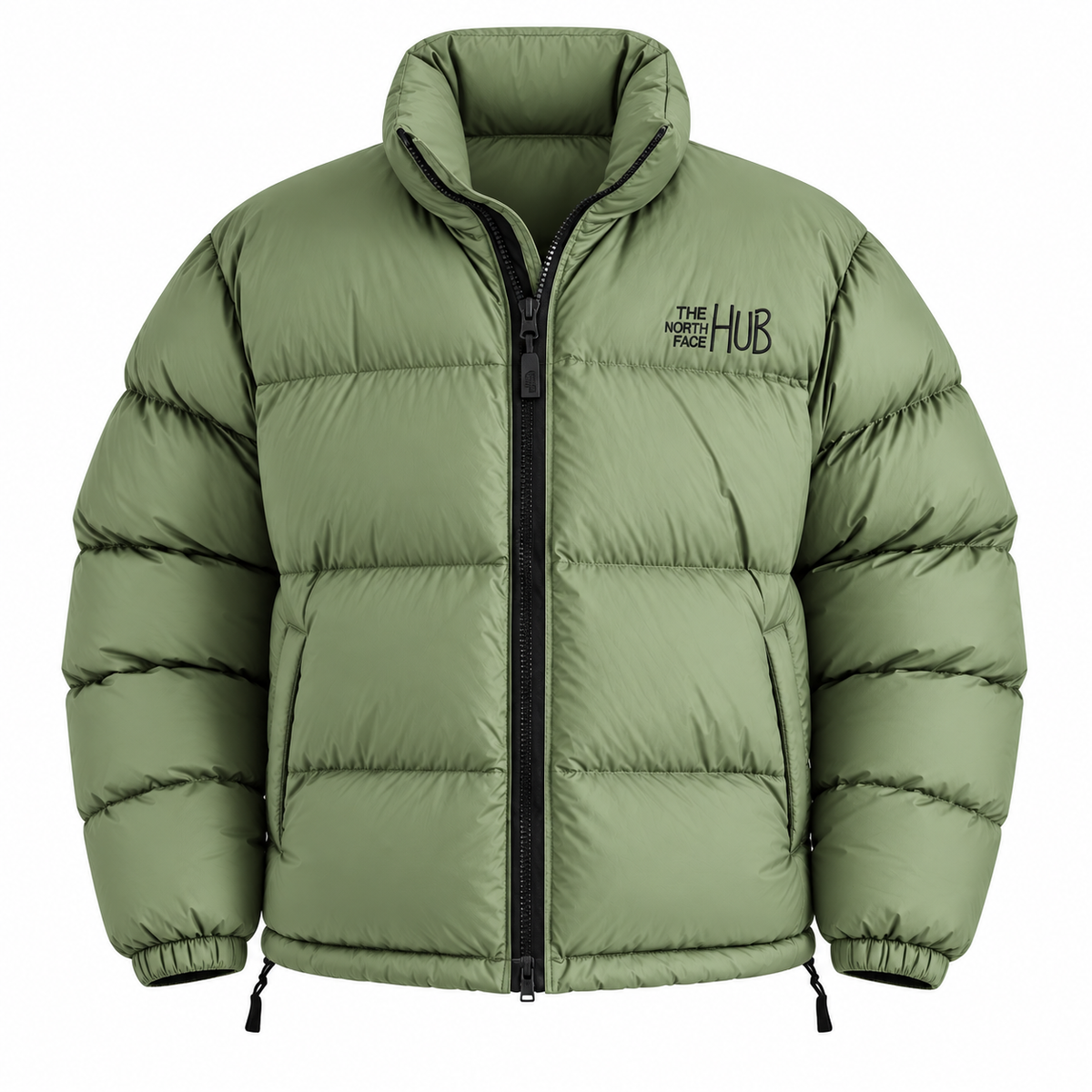 The North Face Hub Bark Mist Womens Puffer Jacket – Womens Insulated Winter Jacket / Nuptse Puffer Jacket 1996 Retro Coat