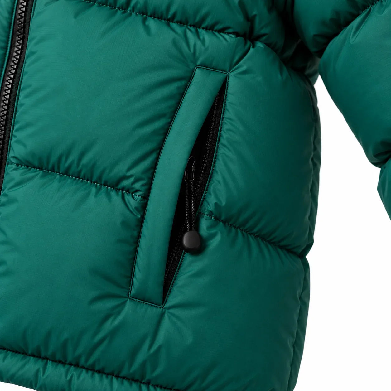 The North Face Hub Green Mens Puffer Jacket – Mens Insulated Winter Jacket / Nuptse Puffer Jacket 1996 Retro Coat