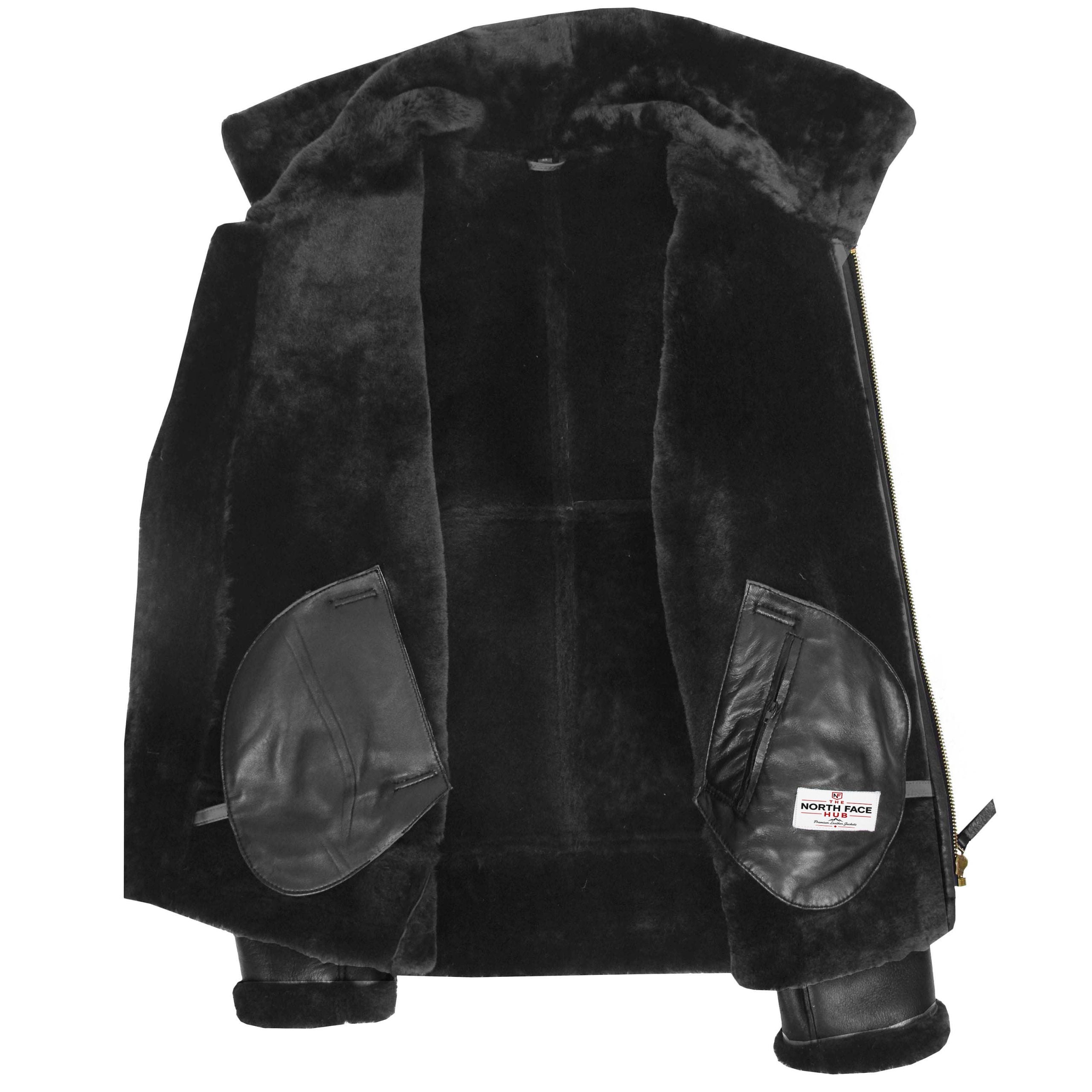 Mens Classic B3 Original Sheepskin Jacket Nova Black