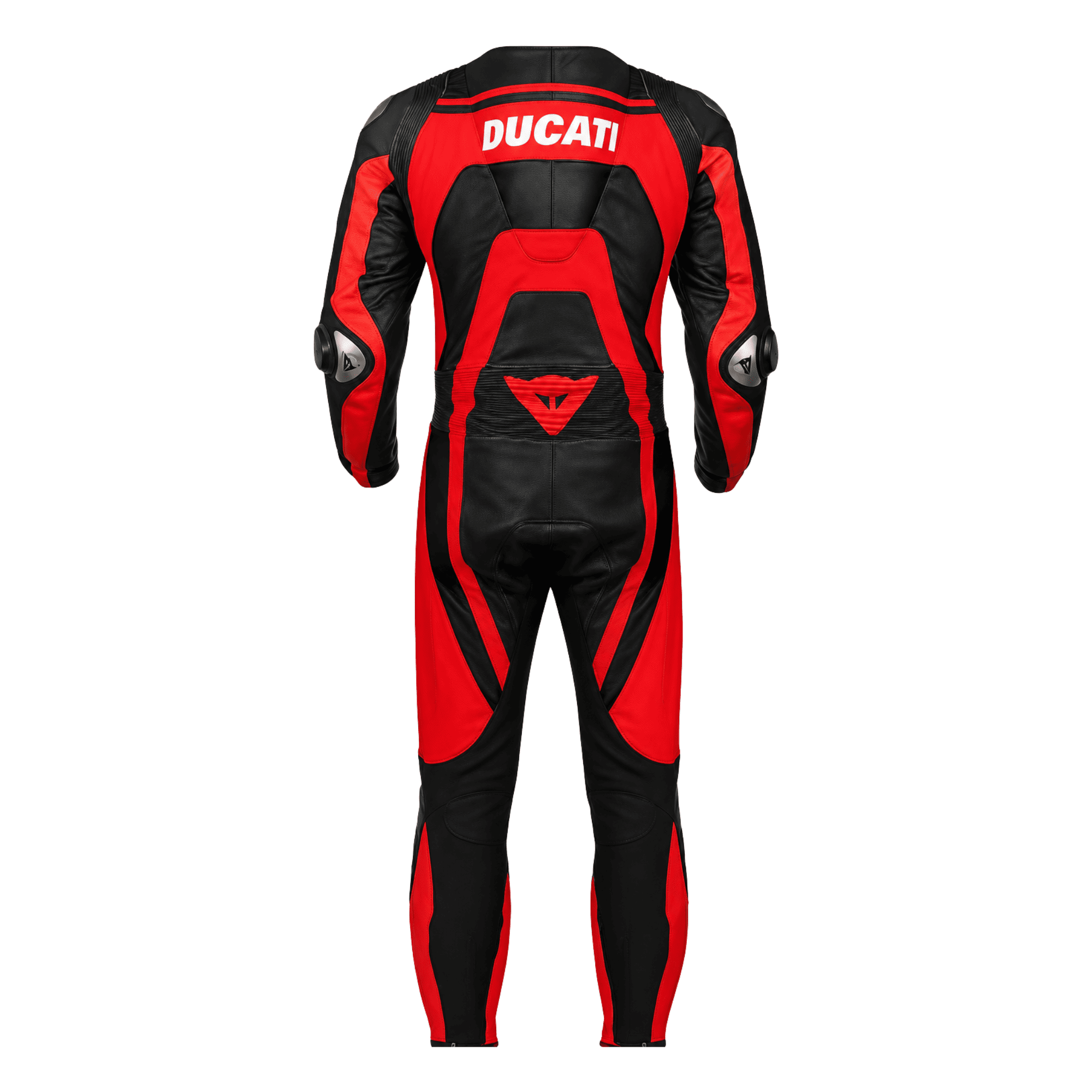 Ducati Corse Style Motorcycle Racing Leather Suit Black Red CE Armor Motorbike Suit