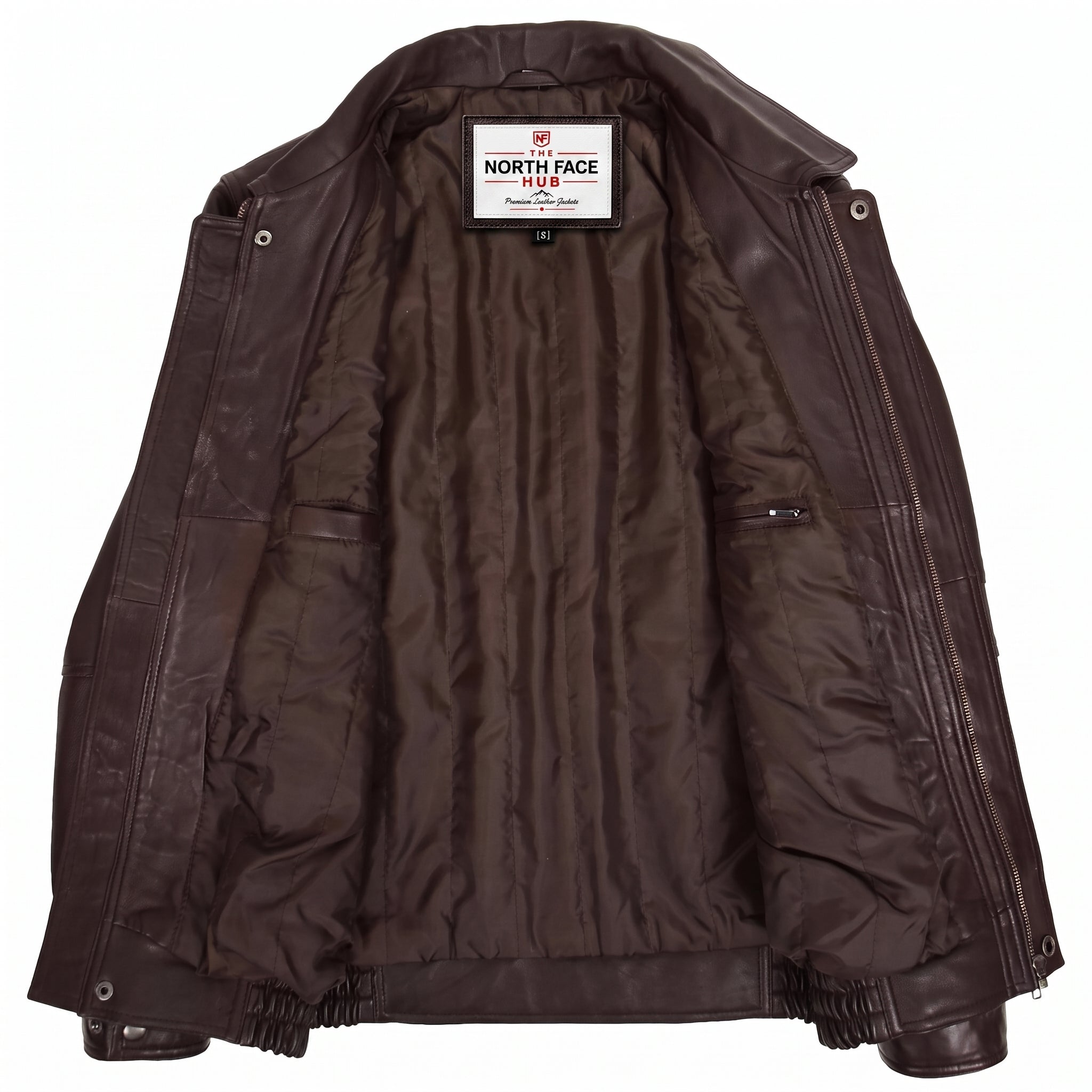 Mens Bomber Leather Jacket Classic Style Jim Zenith Brown Nappa