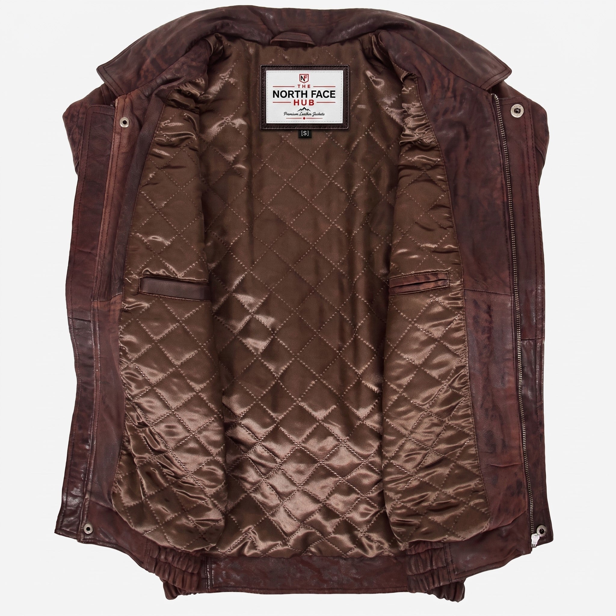 Mens Bomber Leather Jacket Classic Style Jim Zenith Brown Nubuck