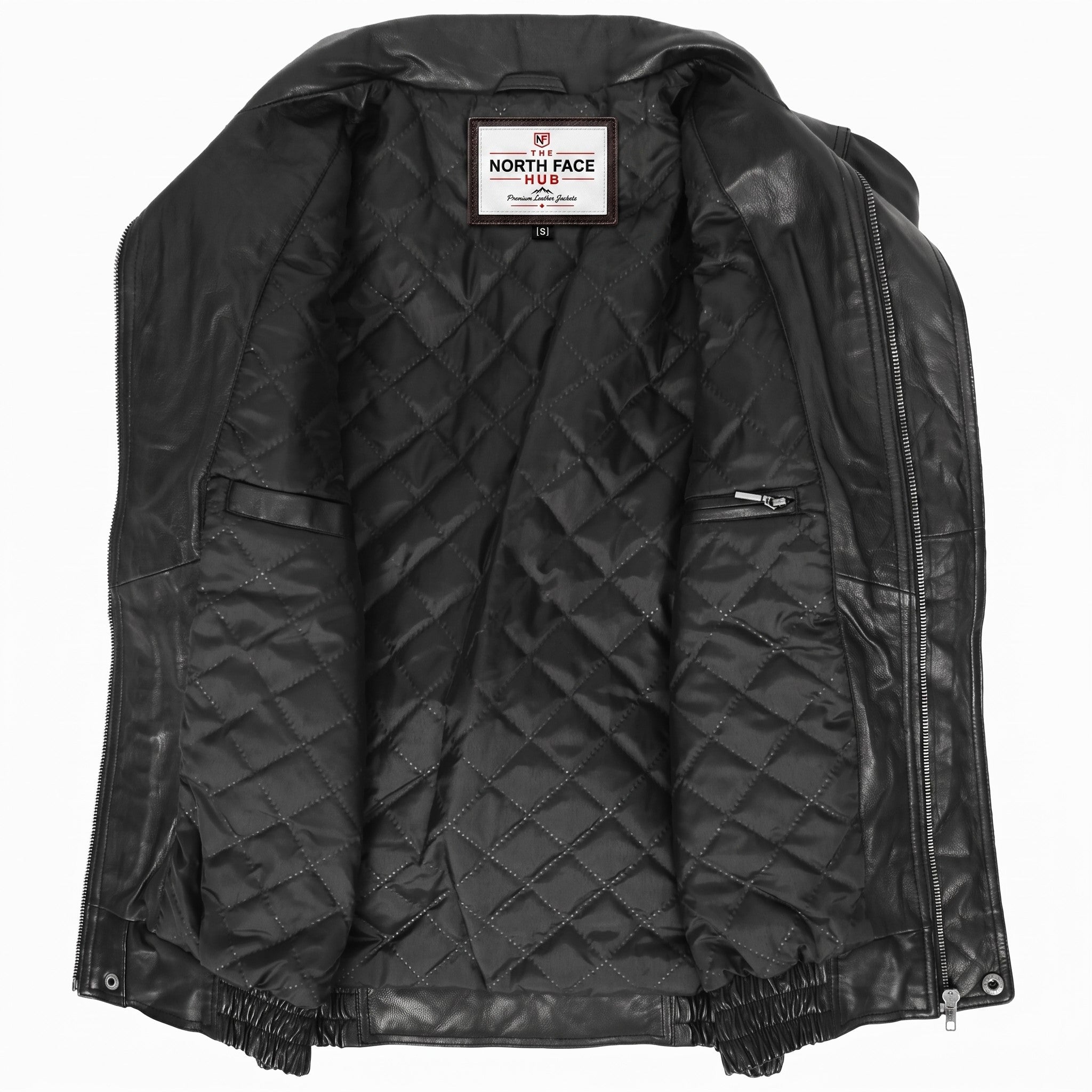 Mens Leather Bomber Blouson Jacket Robert Nova Black