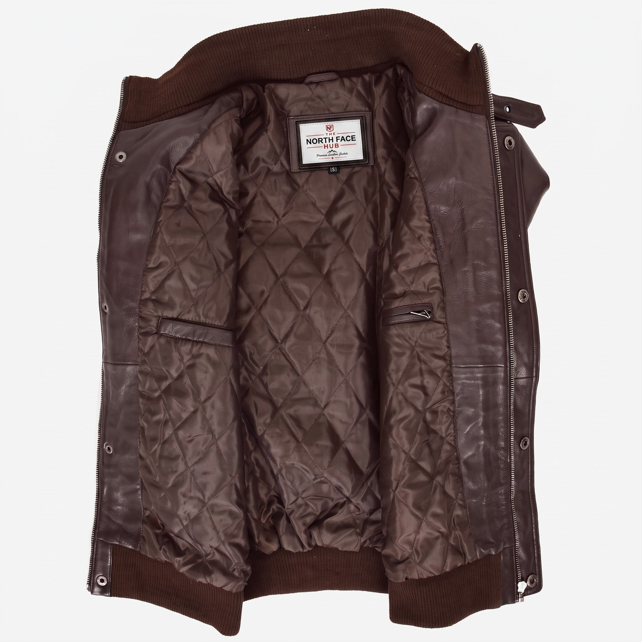 Mens Leather Bomber Flight Jacket Tom Zenith Brown