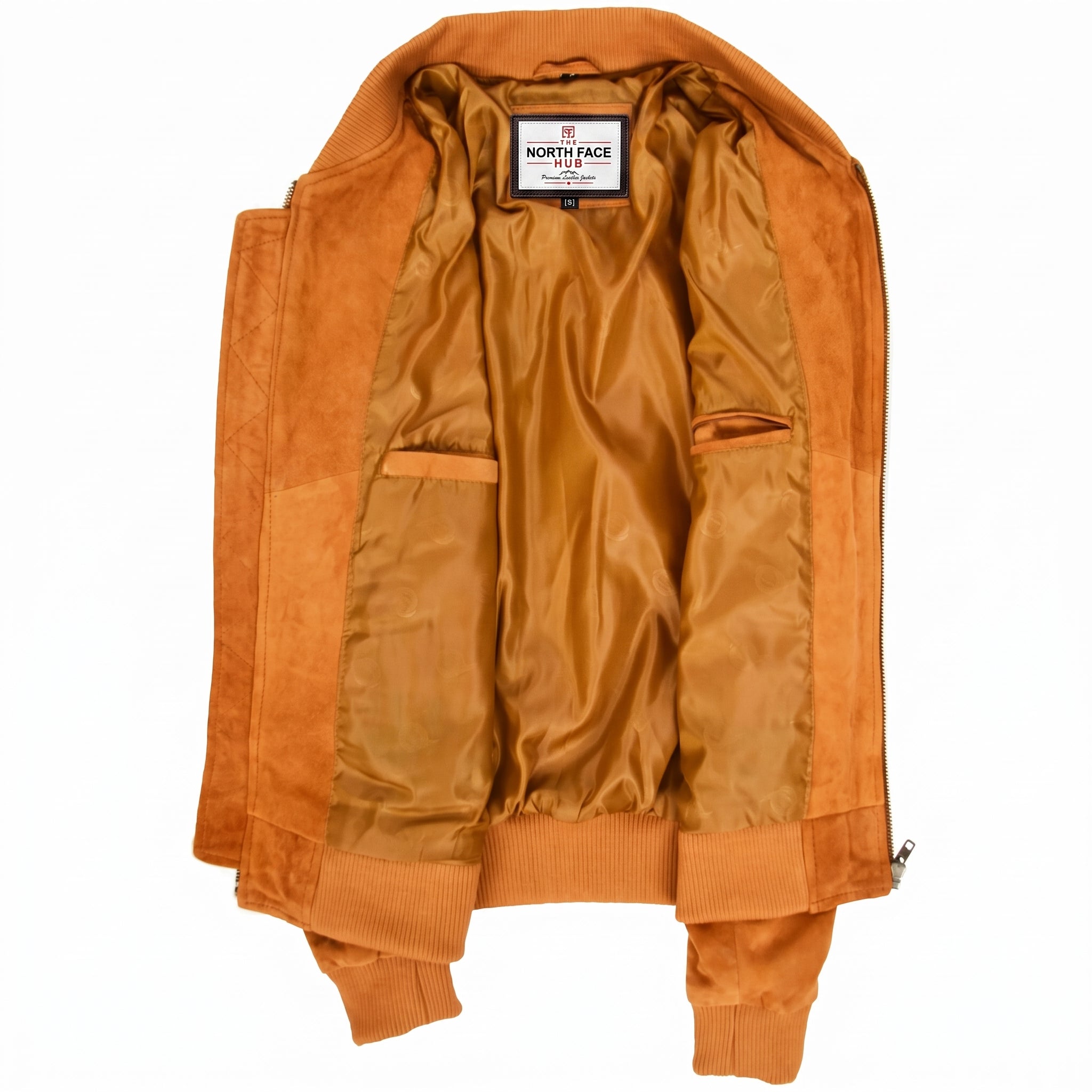 Mens Suede MA-1 Bomber Jacket Trevor Dynamo Tan