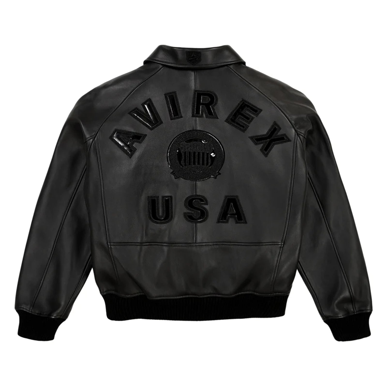 Best Seller Men’s Iconic Avirex Leather Jacket Black American Flight Jacket
