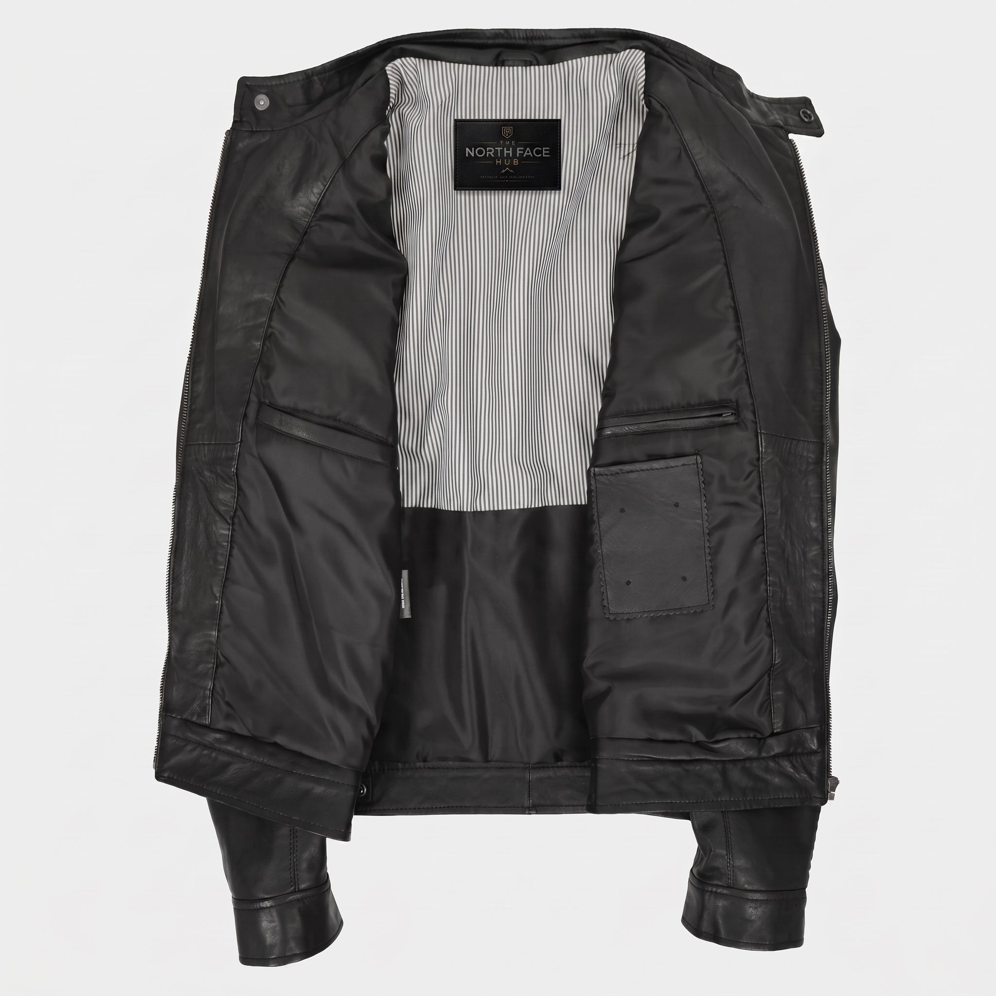 Mens Biker Soft Casual Leather Jacket Milton Black