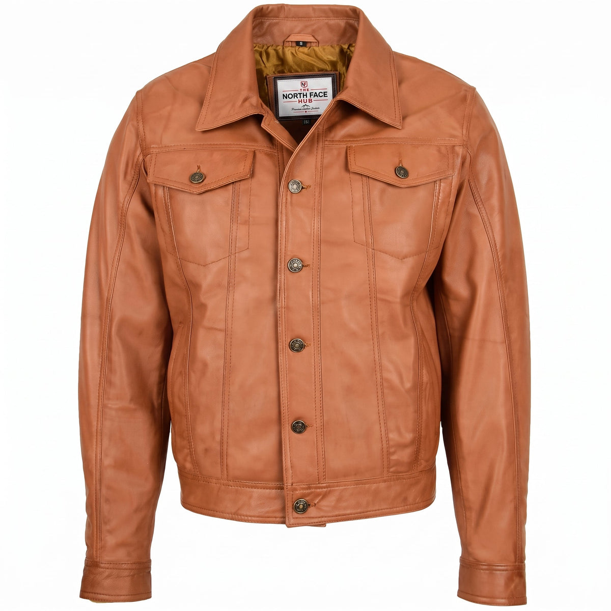 Mens Leather Lee Rider Casual Jacket Terry Dynamo Tan