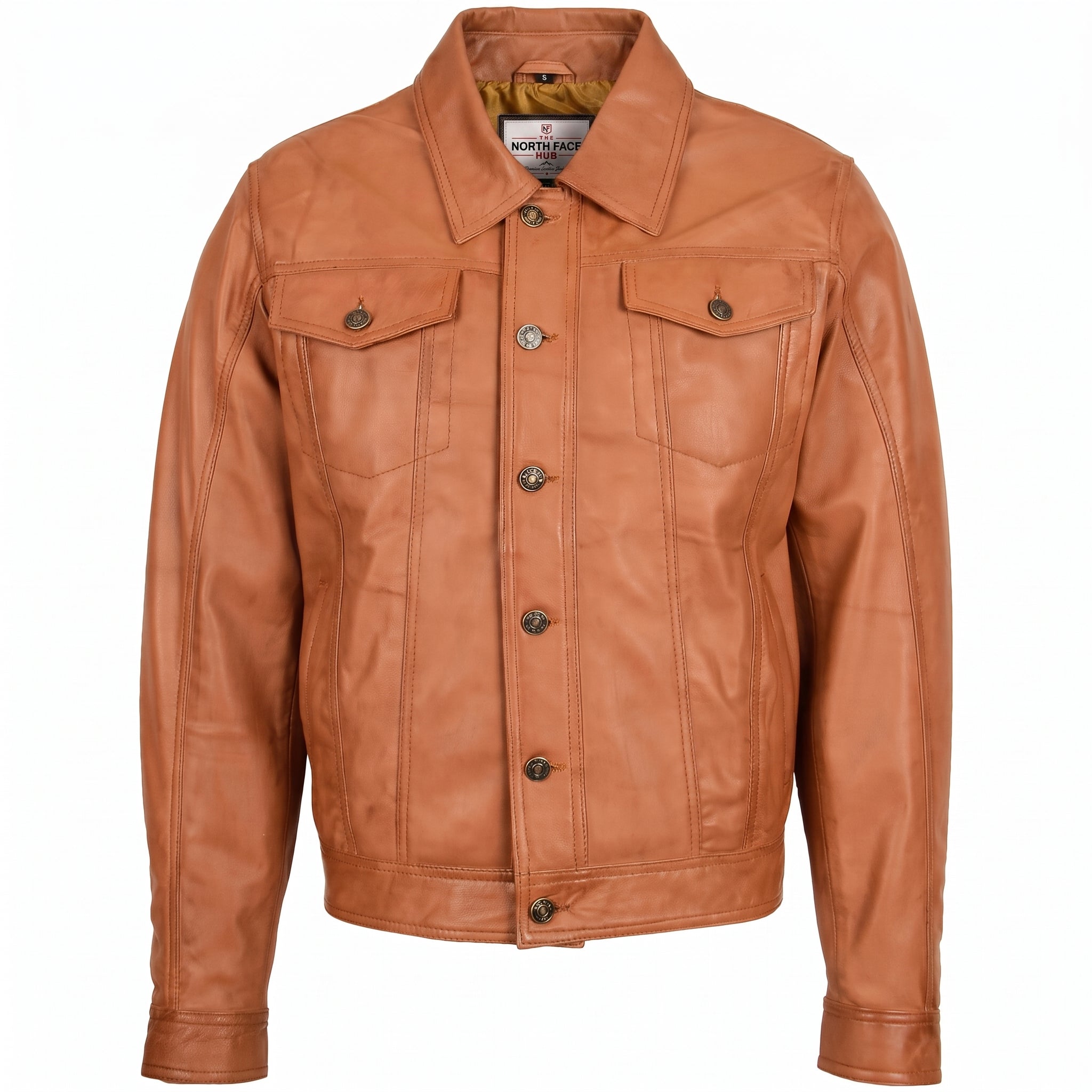 Mens Leather Lee Rider Casual Jacket Terry Dynamo Tan