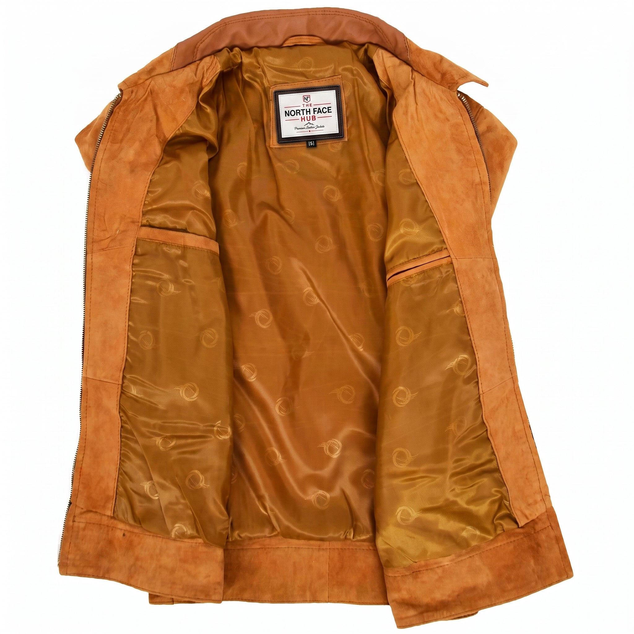 Mens Real Suede Casual Harrington Jacket Larry Dynamo Tan