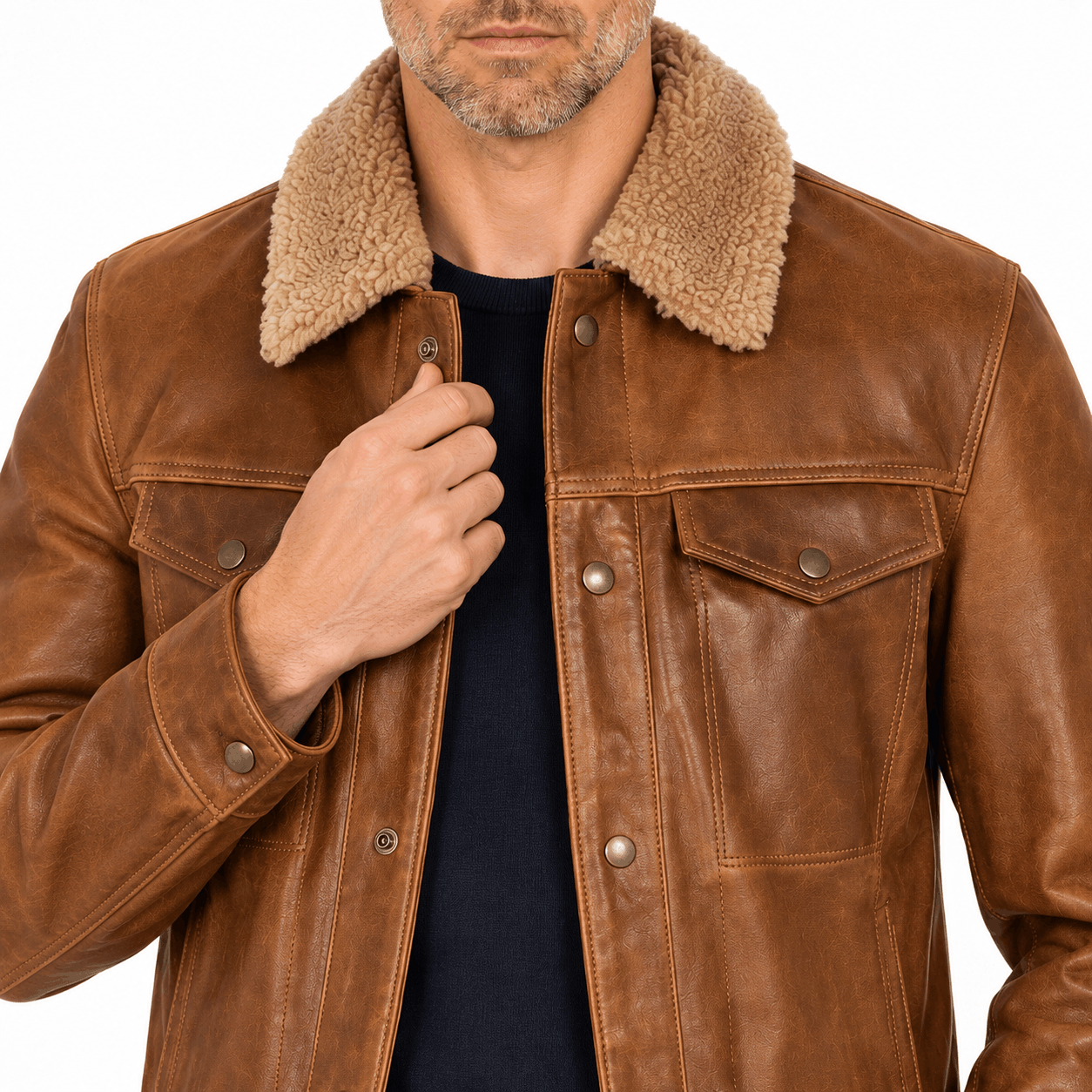 Schott NYC Buffalo Leather Trucker Jacket Sycamore 545
