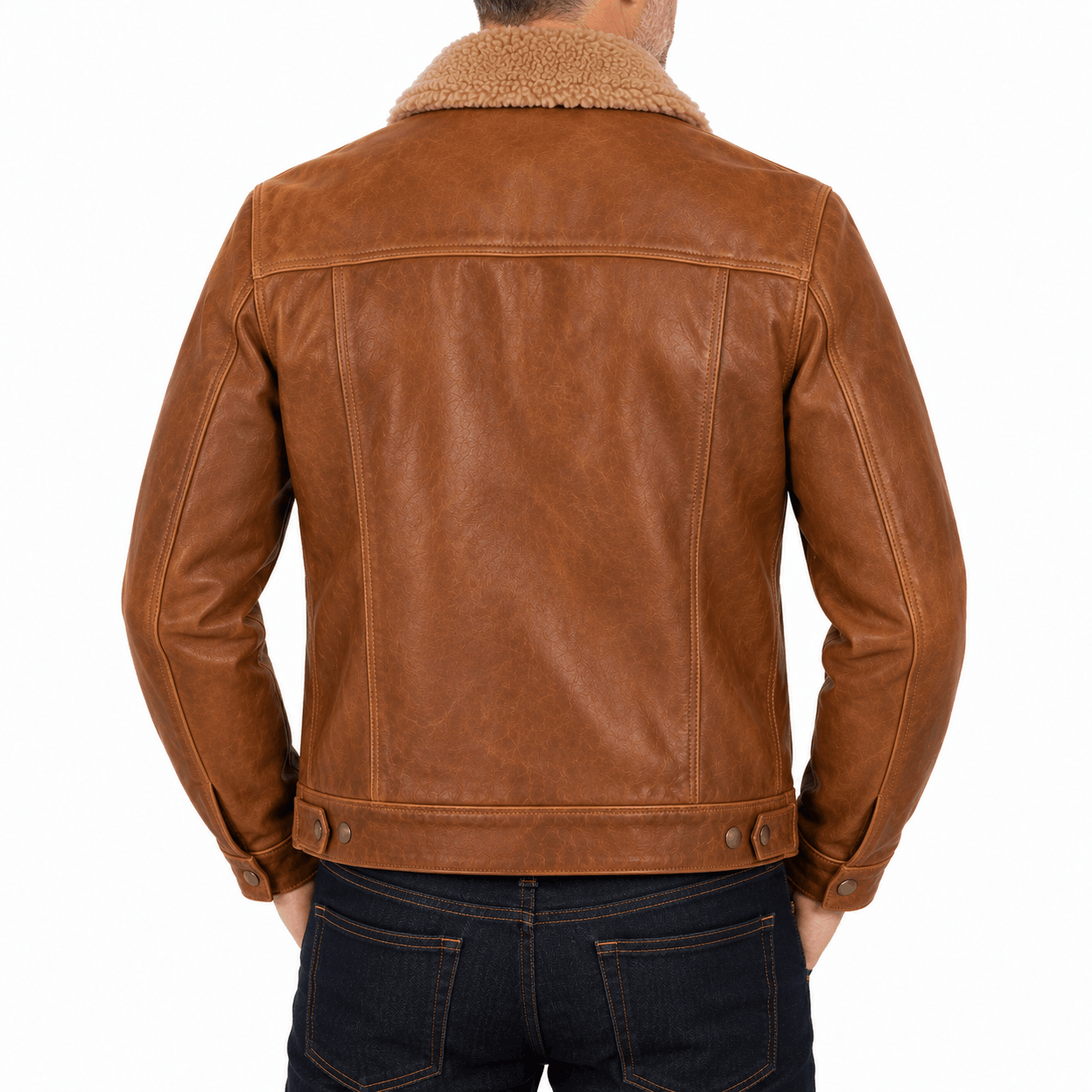 Schott NYC Buffalo Leather Trucker Jacket Sycamore 545
