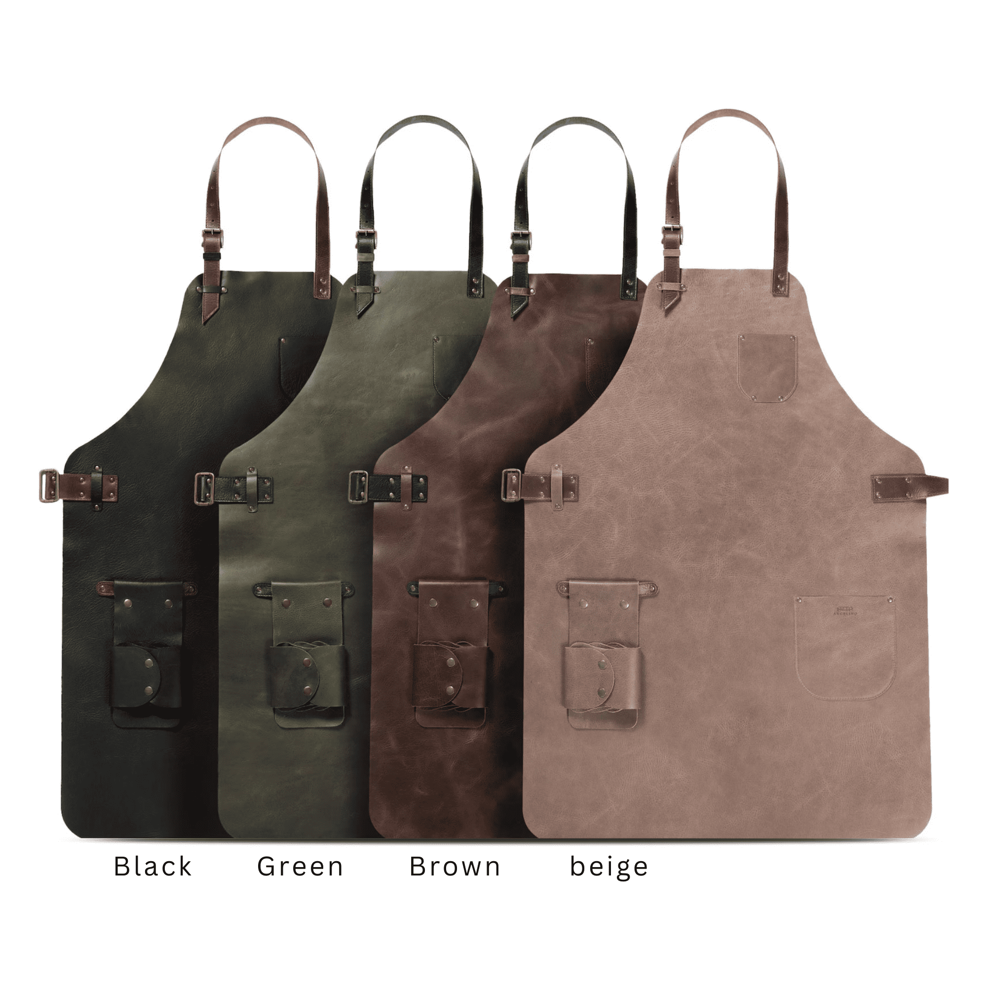 Handmade Top-Grain Leather Workshop Apron for BBQ & Woodworking