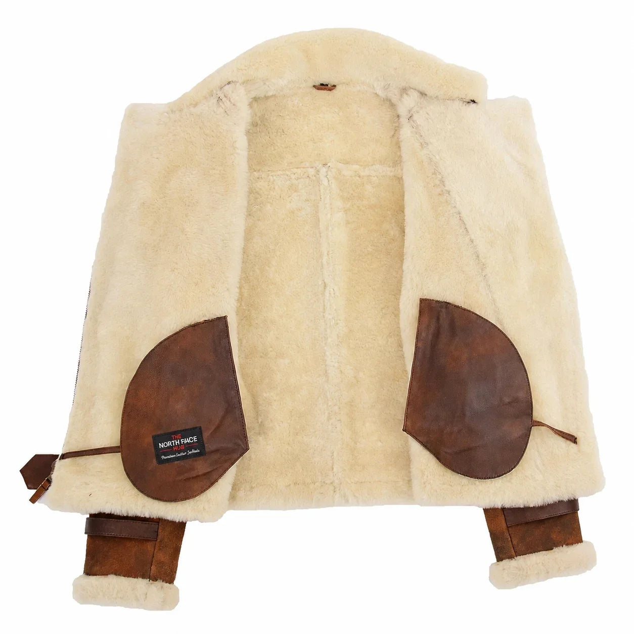 Womens Sheepskin Aviator Cross Zip Pilot Jacket Zenith Vintage Brown